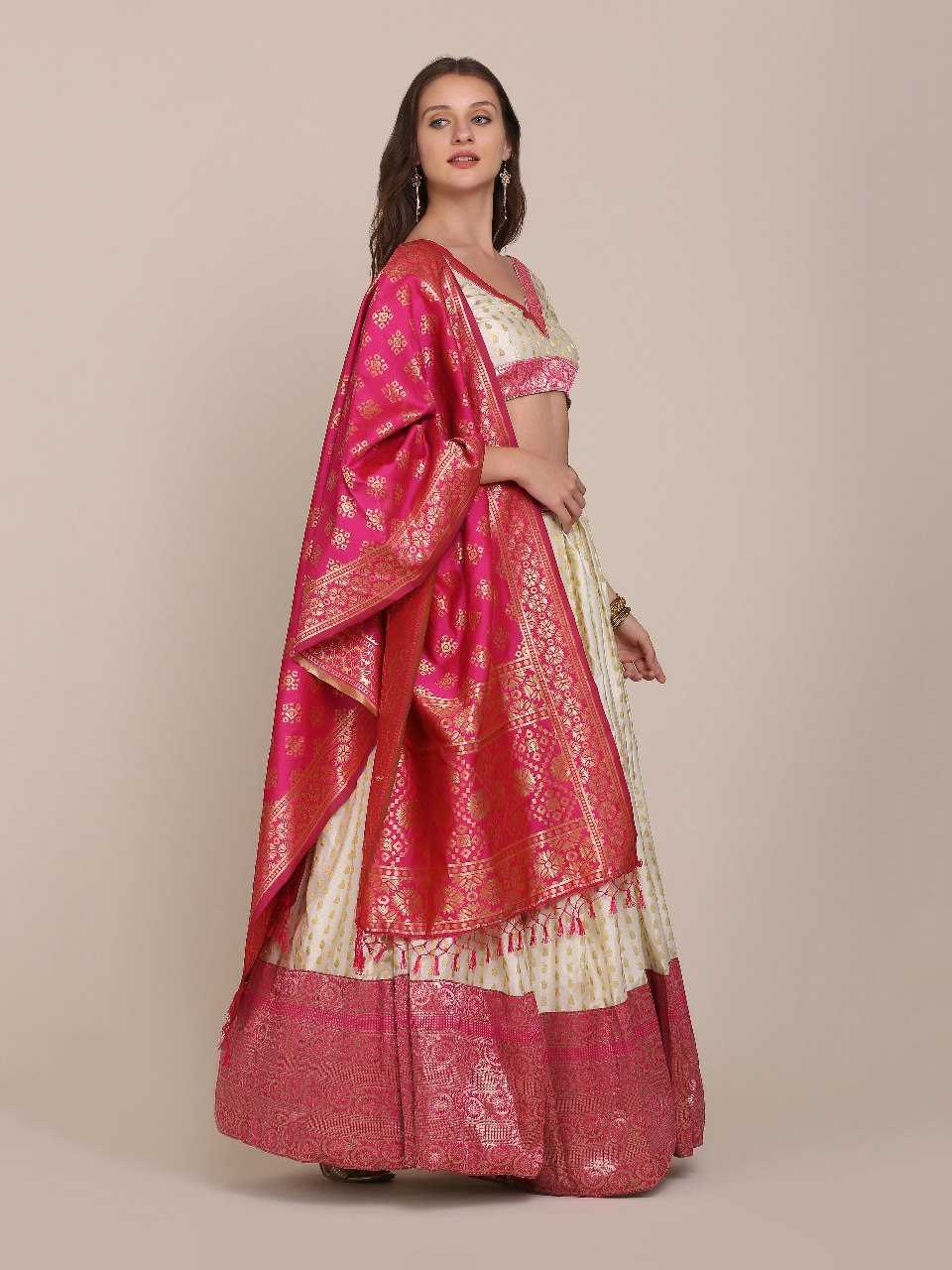 Ynf Jacquard KESH643 1349 Lehengas Festive Collections Wholesale Lehenga With Dupatta Lehenga With Blouse White Lehenga Manufacturer- Kapda Export