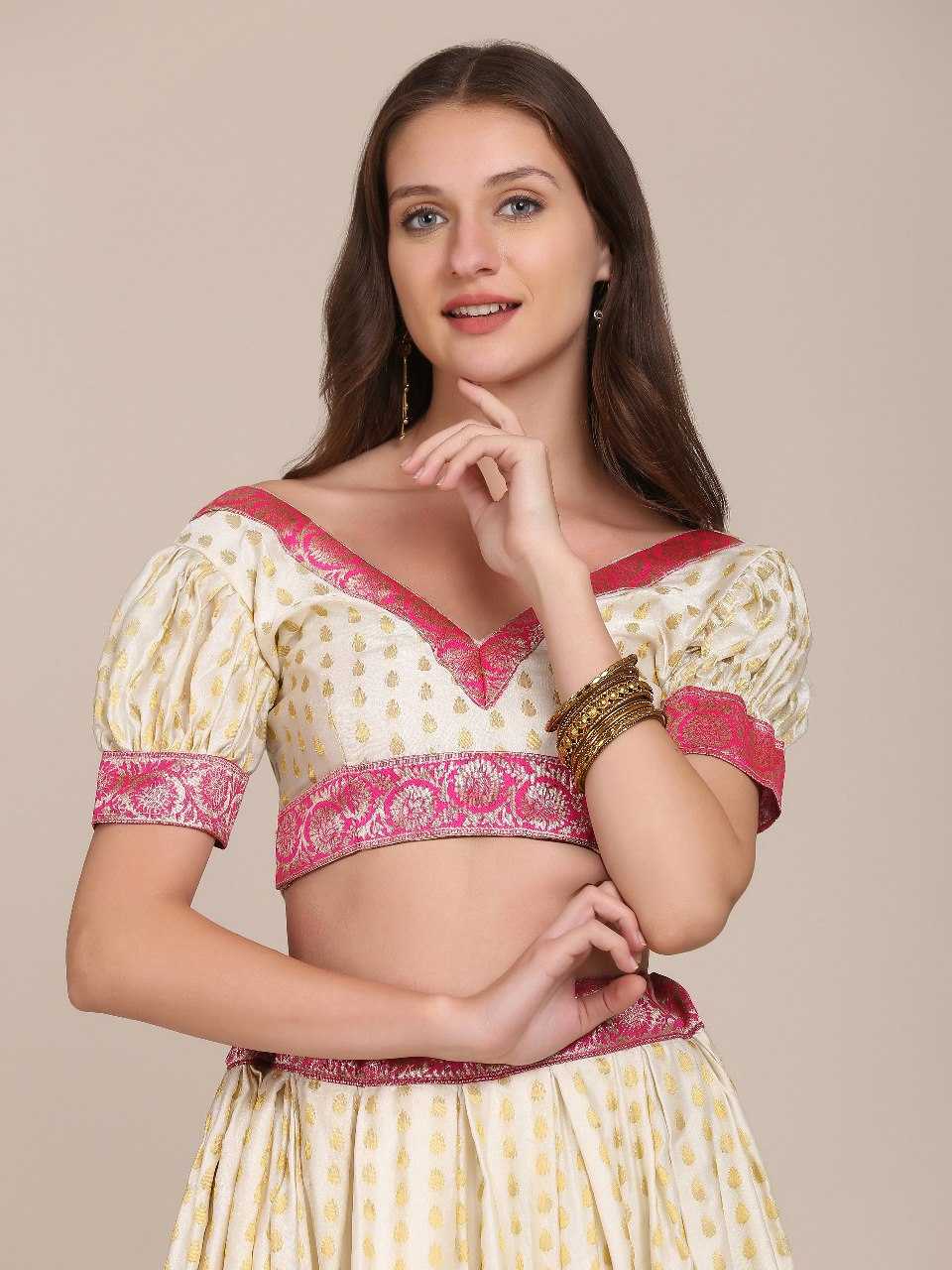 Ynf Jacquard KESH643 1349 Lehengas Festive Collections Wholesale Lehenga With Dupatta Lehenga With Blouse White Lehenga Manufacturer- Kapda Export