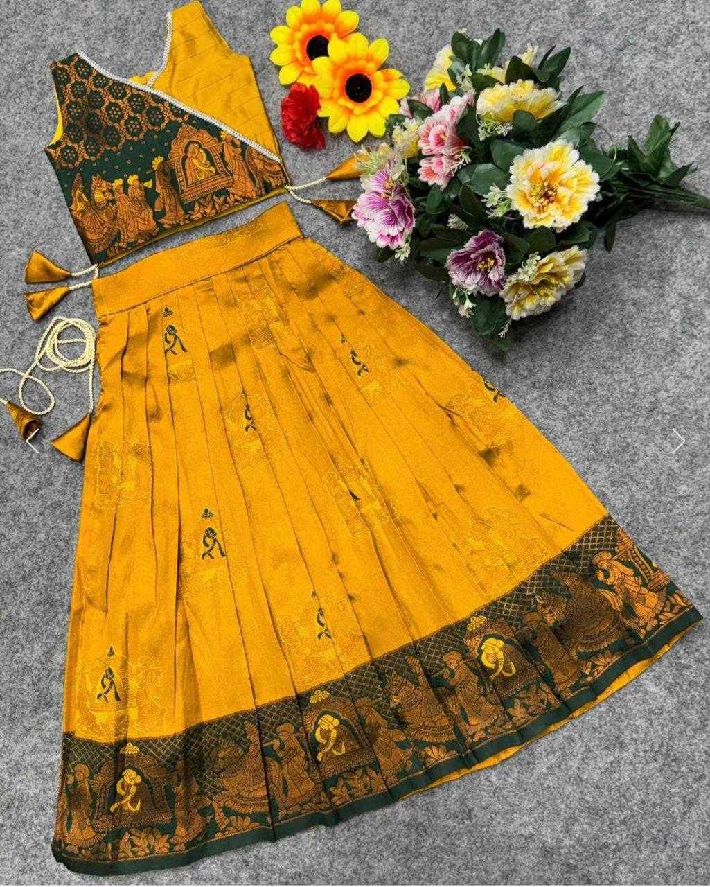 Ynf Lichi Silk KESH503 8157 Kids Wear Wholesale Kids Traditional Outfits Indian Wear For Kids Kids Lehenga Choli Manufacturer- Kapda Export