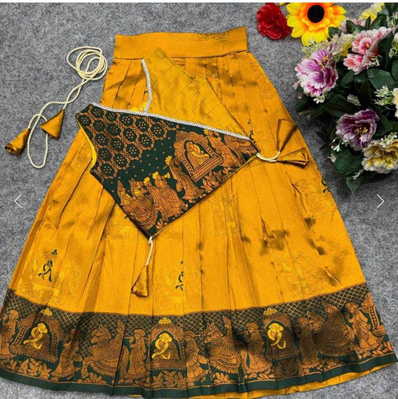 Ynf Lichi Silk KESH503 8157 Kids Wear Wholesale Kids Traditional Outfits Indian Wear For Kids Kids Lehenga Choli Manufacturer- Kapda Export