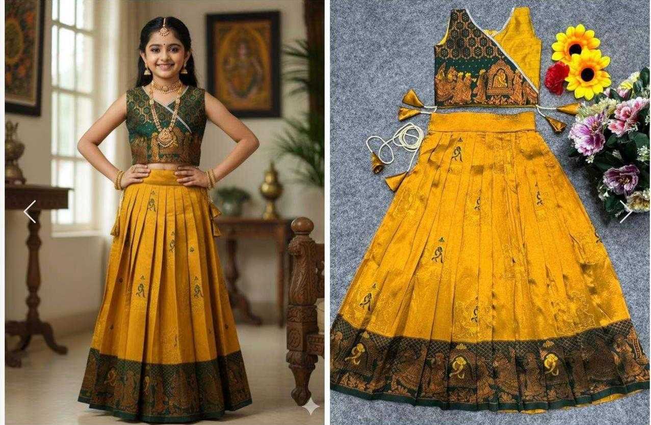 Ynf Lichi Silk KESH503 8157 Kids Wear Wholesale Kids Traditional Outfits Indian Wear For Kids Kids Lehenga Choli Manufacturer- Kapda Export