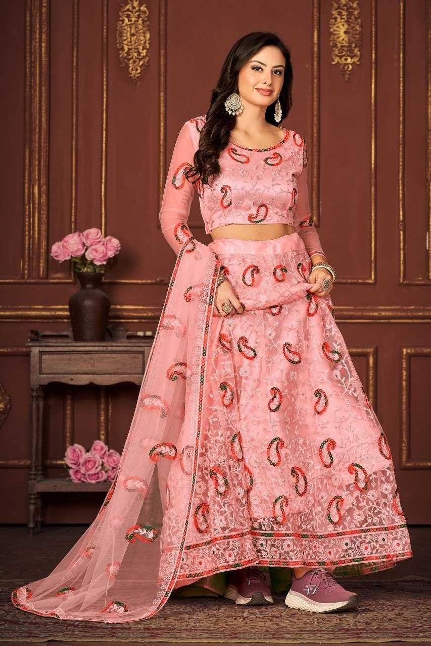 Ynf Linen KESH643 1010308 Lehengas Wholesale Embroidered Lehenga Floral Lehenga Sequins Lehenga Manufacturer- Kapda Export