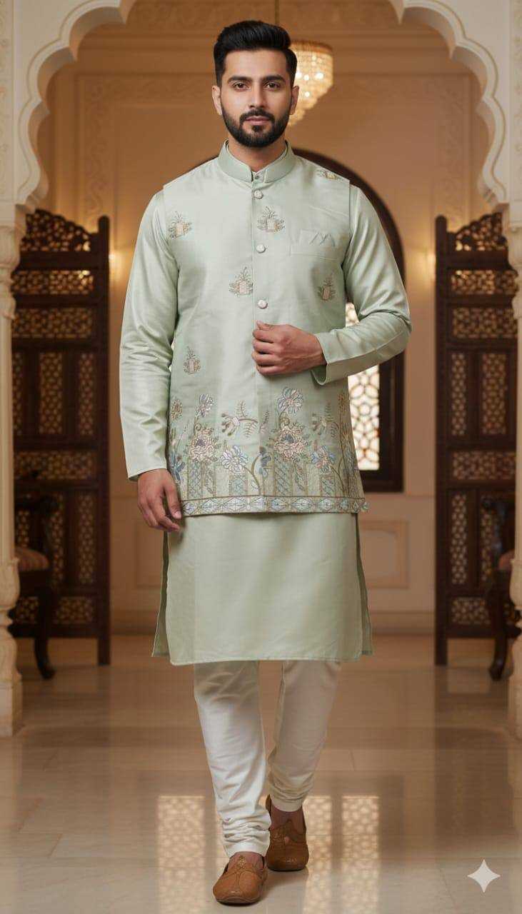 Ynf Malai Silk KESH650 SHUBHAM Mens Wear Wholesale Mens Kurta Pyjama Men Wedding kurta Mens Ethnic Jackets Manufacturer- Kapda Export