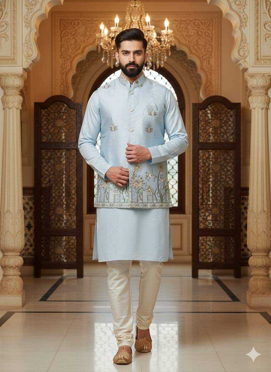 Ynf Malai Silk KESH650 SHUBHAM Mens Wear Wholesale Mens Kurta Pyjama Men Wedding kurta Mens Ethnic Jackets Manufacturer- Kapda Export