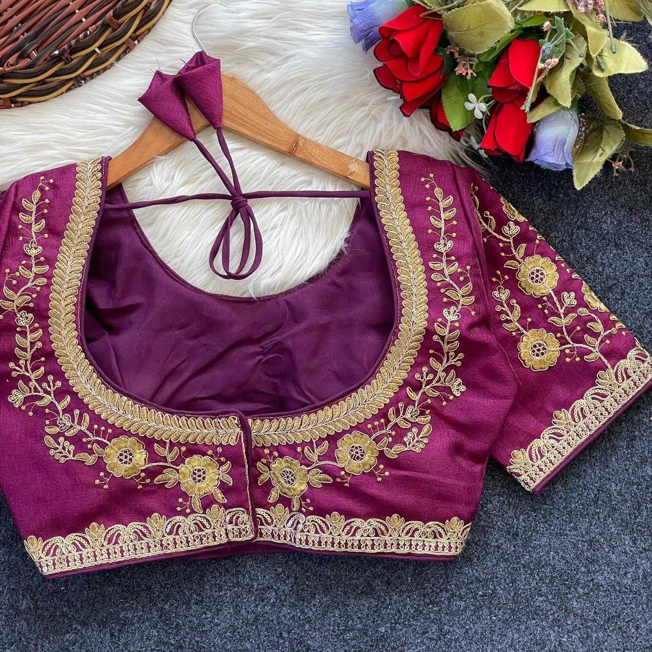 Ynf Milan Silk KESH554 KARINA Readymade Blouses Wholesale Designer Blouse Fashion Blouse Kutch Work Blouses Manufacturer- Kapda Export