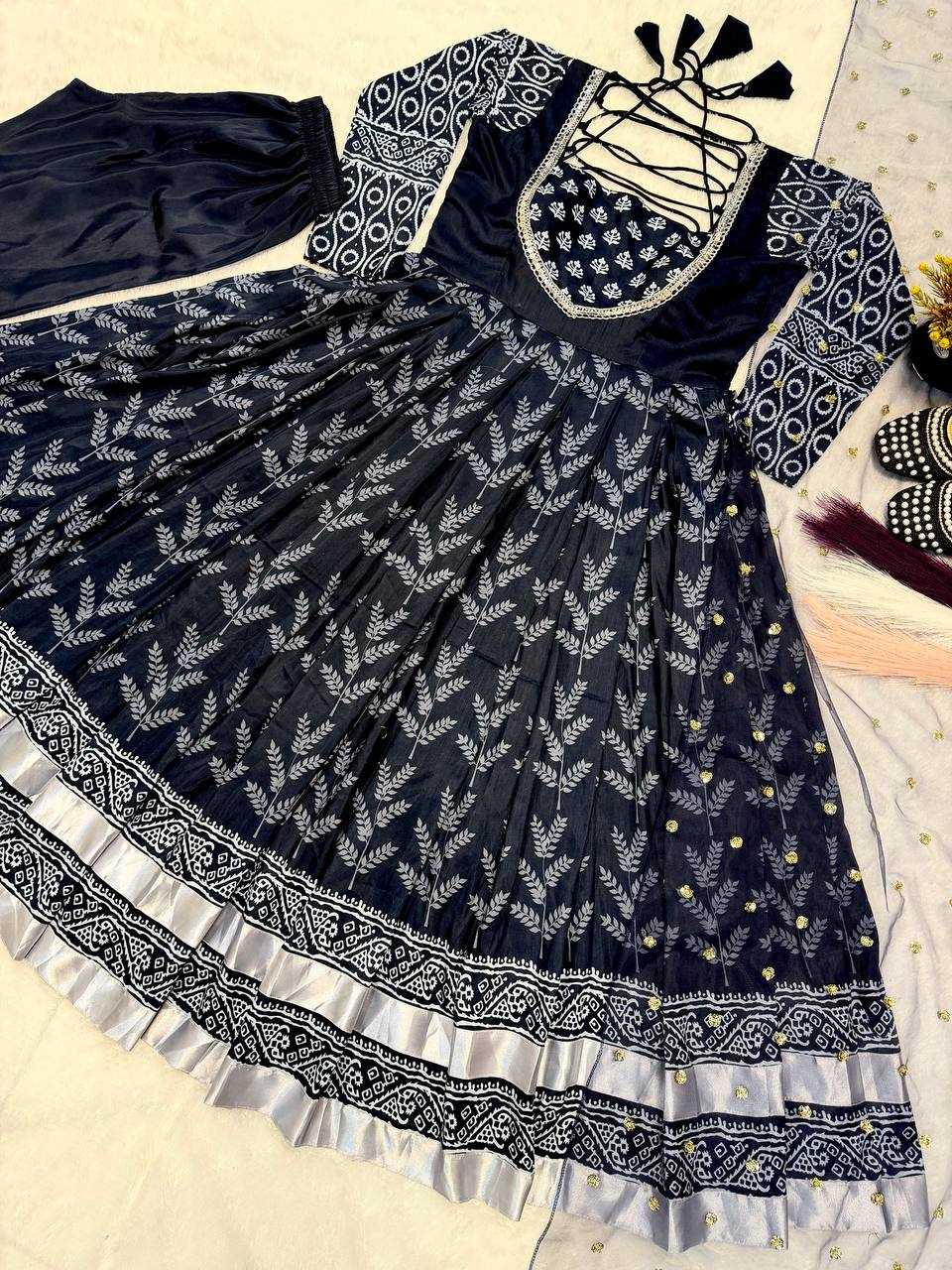 Ynf Muslin Cotton KESH528 2028 Gowns Festive Collections Wholesale Printed Gowns Anarkali Gown Full Sleeve Gowns Manufacturer- Kapda Export