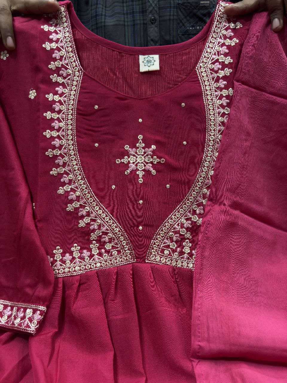 Ynf Muslin Cotton KESH654 Anarkali Suits & Dresses Wholesale Floor-Length Dresses Cotton Dresses Anarkali Dresses Manufacturer- Kapda Export