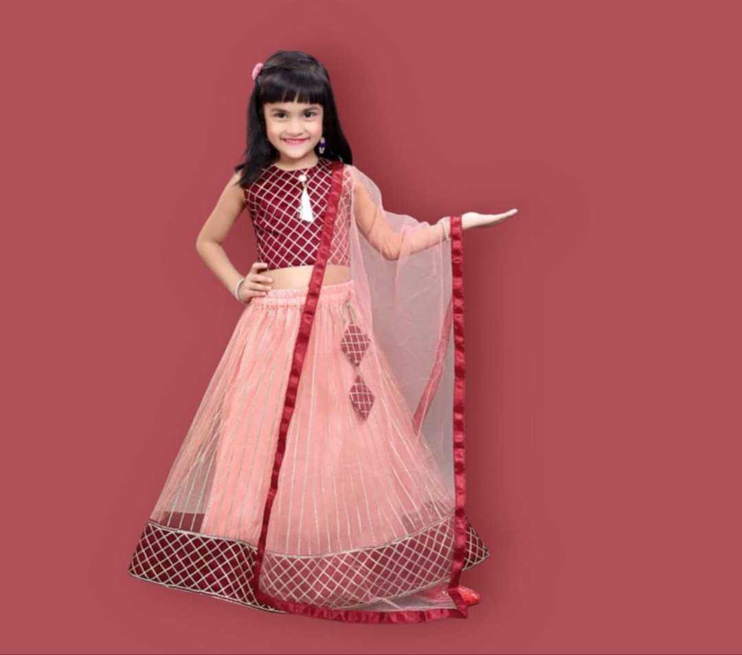 Ynf Net KESH461 194 Kids Wear Wholesale Kids Lehenga Kids Navratri Outfits Kids Party Wear Ethnic Manufacturer- Kapda Export