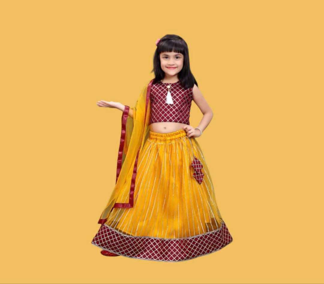 Ynf Net KESH461 194 Kids Wear Wholesale Kids Lehenga Kids Navratri Outfits Kids Party Wear Ethnic Manufacturer- Kapda Export
