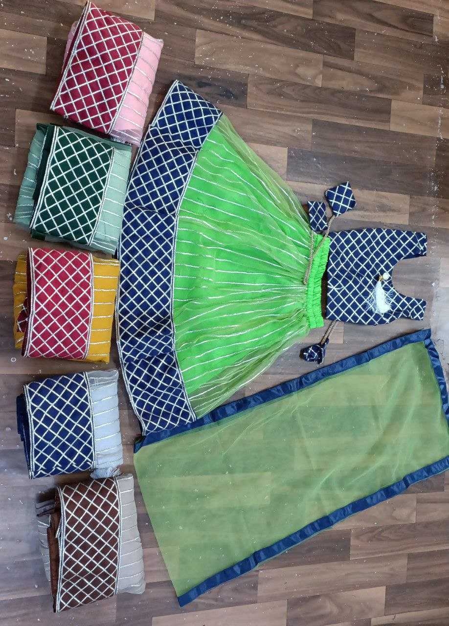 Ynf Net KESH461 194 Kids Wear Wholesale Kids Lehenga Kids Navratri Outfits Kids Party Wear Ethnic Manufacturer- Kapda Export