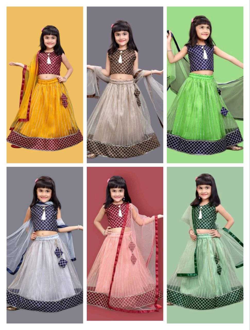 Ynf Net KESH461 194 Kids Wear Wholesale Kids Lehenga Kids Navratri Outfits Kids Party Wear Ethnic Manufacturer- Kapda Export