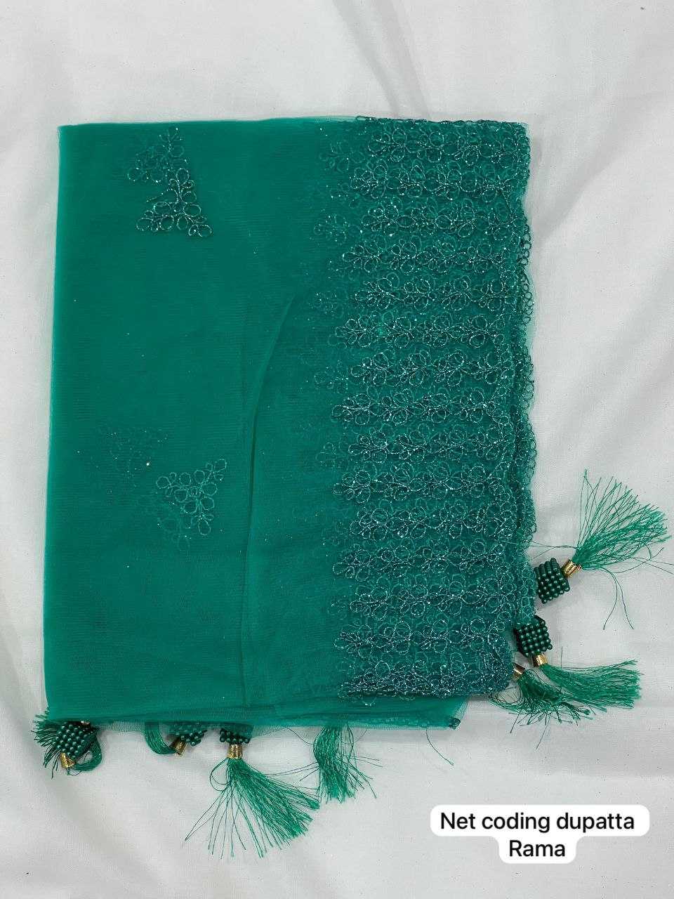 Ynf Net KESH482 SHIVAM Duppatas Festive Collections Wholesale Rakhi Collections Diwali Collections Net Duppata Manufacturer- Kapda Export