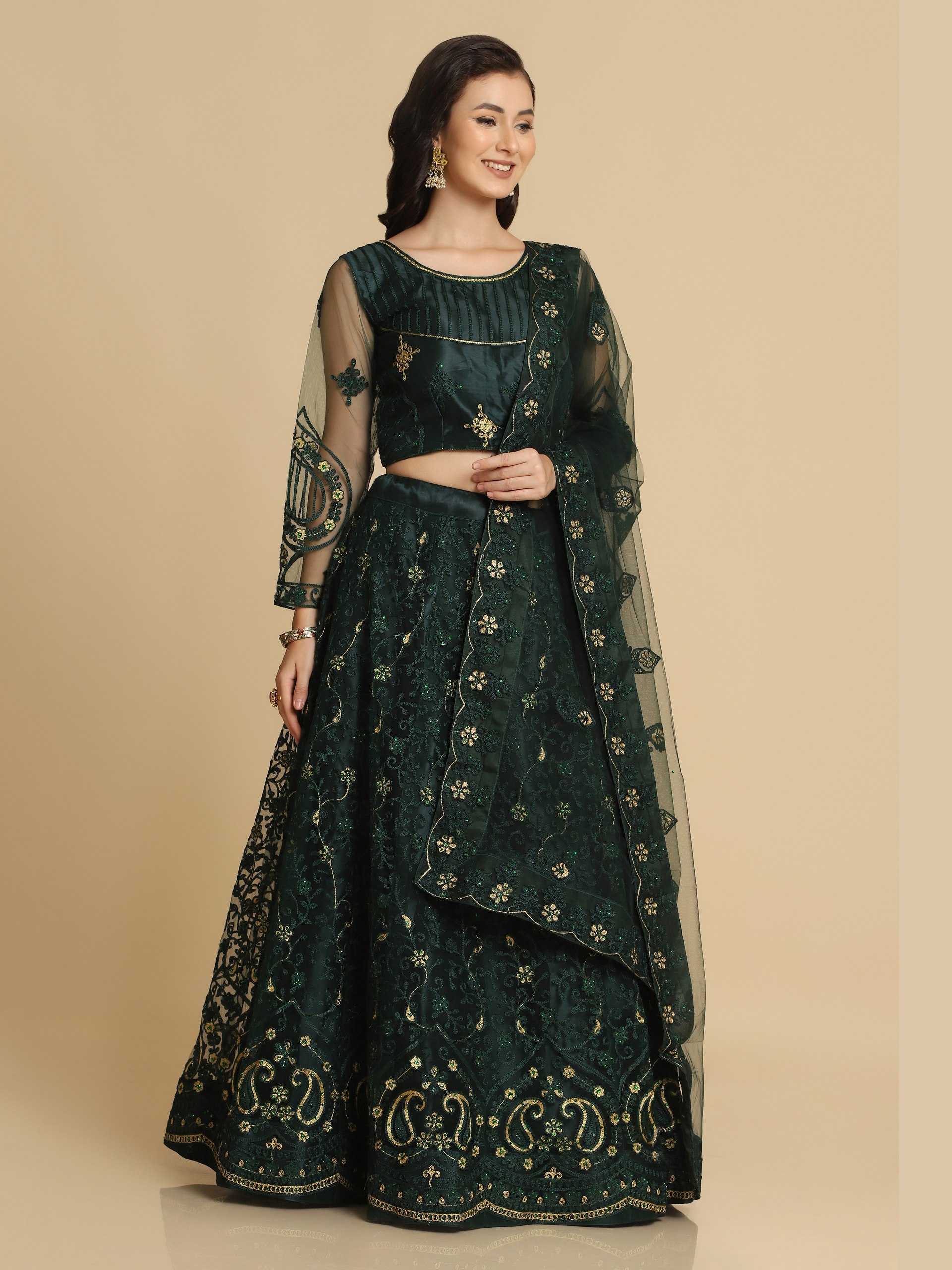 Ynf Net KESH643 1010207 Lehengas Wholesale Designer Lehenga Traditional Lehenga Lehenga For Mehndi Manufacturer- Kapda Export