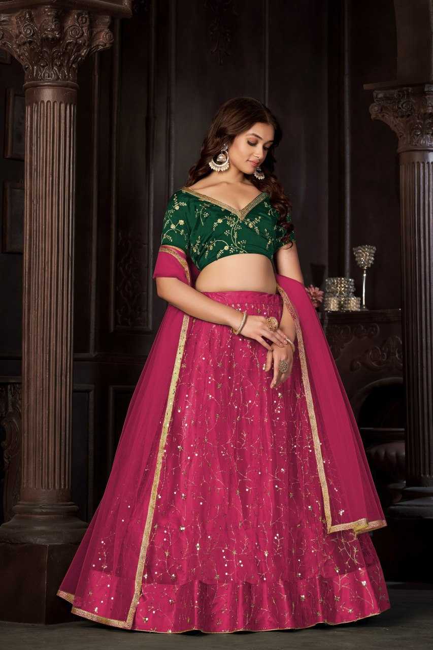Ynf Net KESH643 1010292 Lehengas Wholesale Fancy Lehenga Embroidered Lehenga Lehenga For Mehndi Sequins Lehenga Manufacturer- Kapda Export