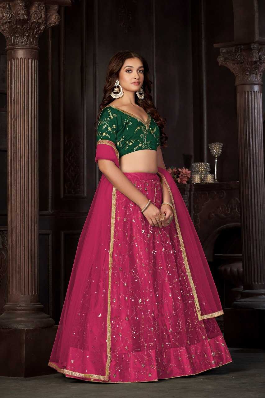 Ynf Net KESH643 1010292 Lehengas Wholesale Fancy Lehenga Embroidered Lehenga Lehenga For Mehndi Sequins Lehenga Manufacturer- Kapda Export
