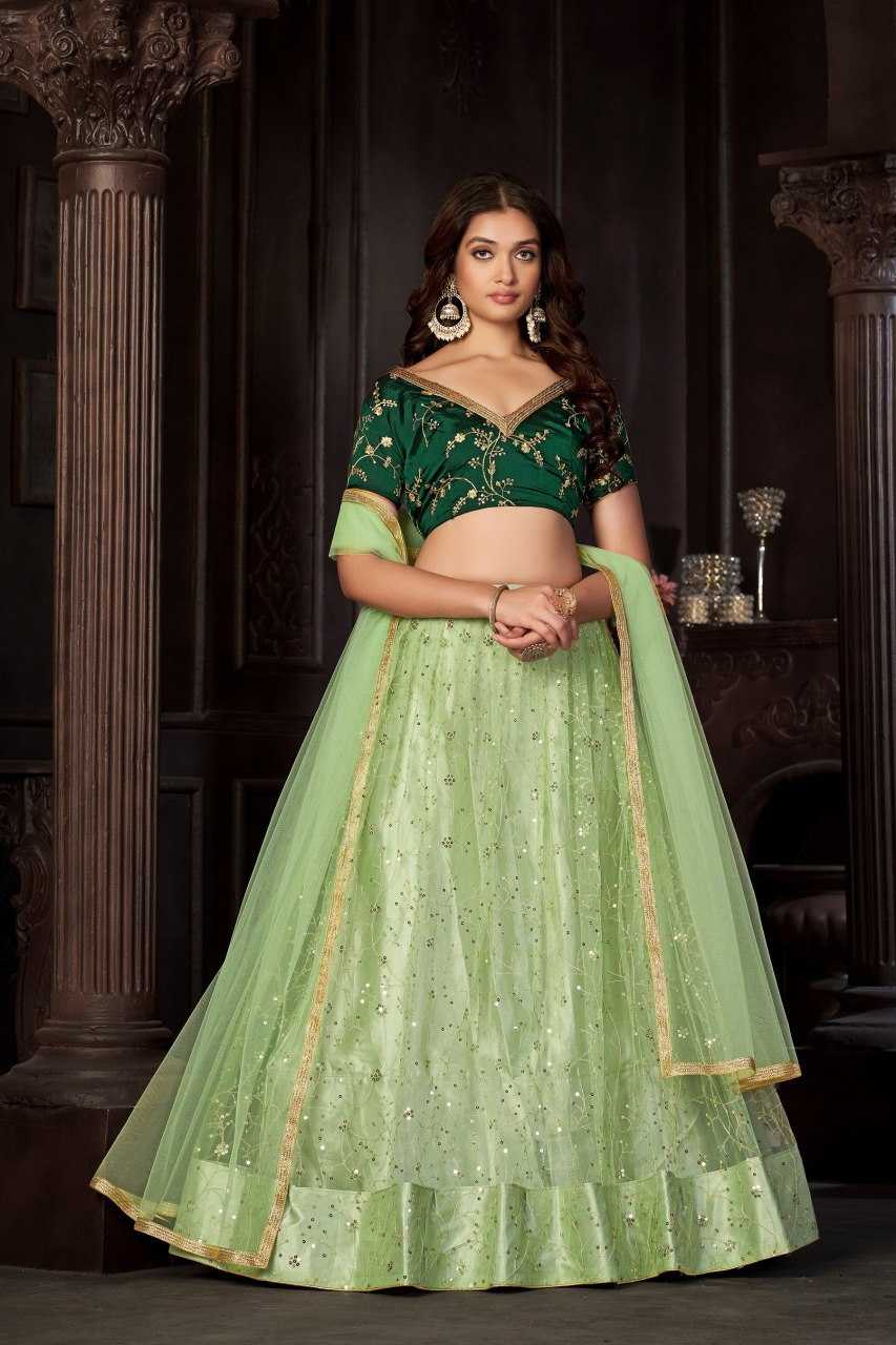Ynf Net KESH643 1010292 Lehengas Wholesale Fancy Lehenga Embroidered Lehenga Lehenga For Mehndi Sequins Lehenga Manufacturer- Kapda Export