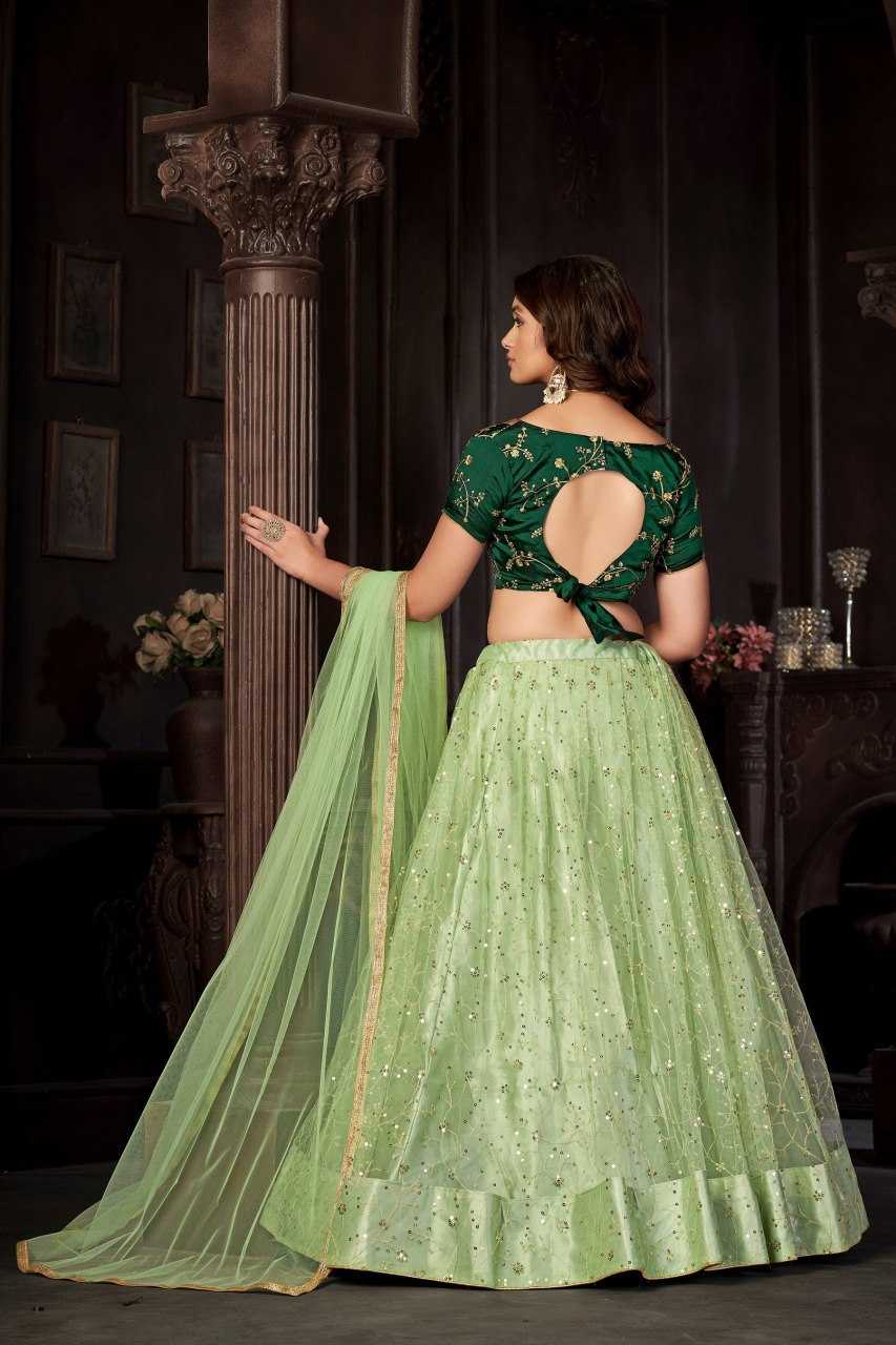 Ynf Net KESH643 1010292 Lehengas Wholesale Fancy Lehenga Embroidered Lehenga Lehenga For Mehndi Sequins Lehenga Manufacturer- Kapda Export