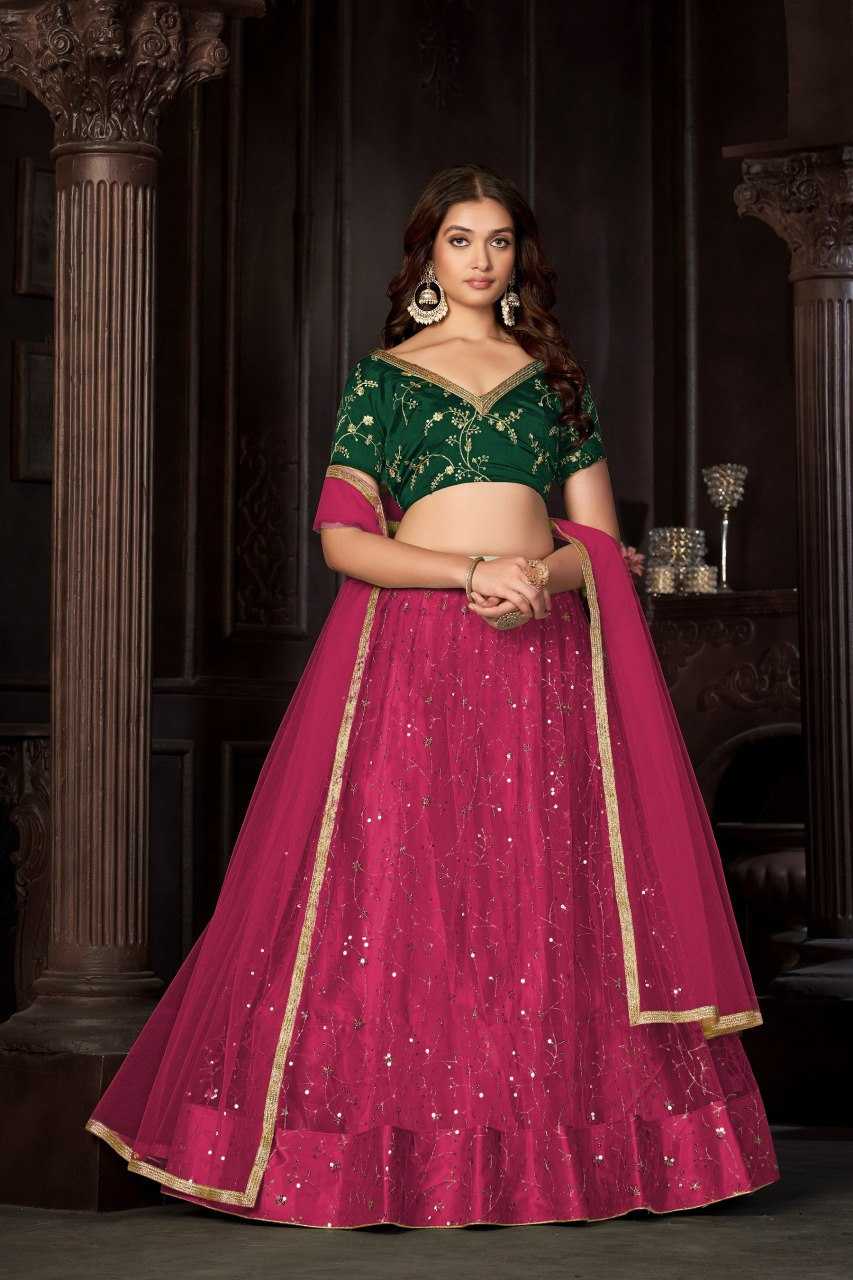 Ynf Net KESH643 1010292 Lehengas Wholesale Fancy Lehenga Embroidered Lehenga Lehenga For Mehndi Sequins Lehenga Manufacturer- Kapda Export