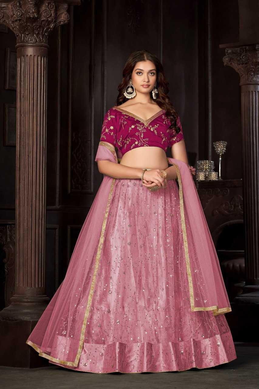 Ynf Net KESH643 1010292 Lehengas Wholesale Fancy Lehenga Embroidered Lehenga Lehenga For Mehndi Sequins Lehenga Manufacturer- Kapda Export