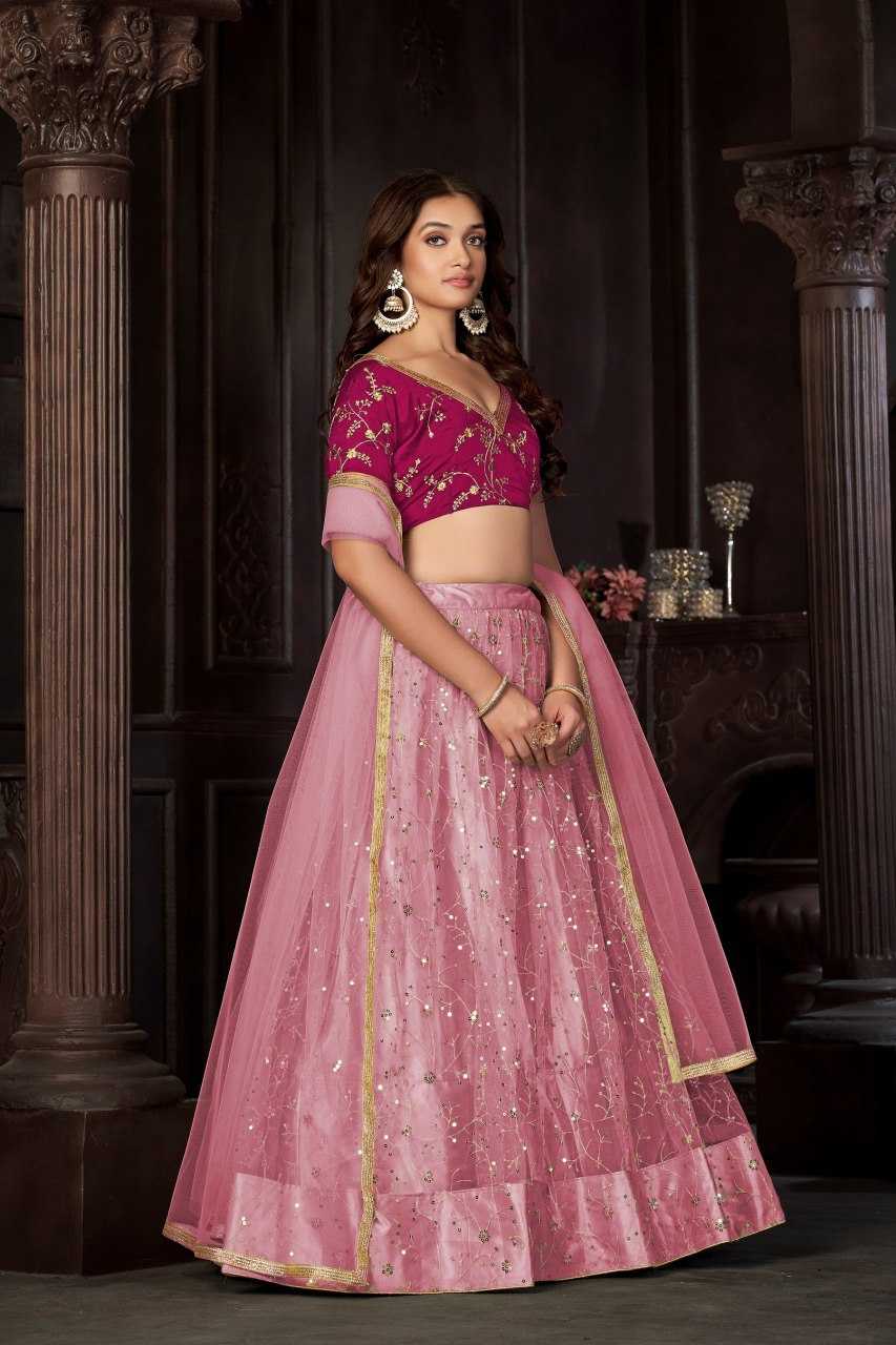 Ynf Net KESH643 1010292 Lehengas Wholesale Fancy Lehenga Embroidered Lehenga Lehenga For Mehndi Sequins Lehenga Manufacturer- Kapda Export