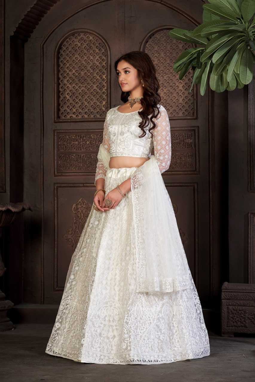 Ynf Net KESH643 1010295 Lehengas Wholesale Wedding Lehenga Embroidered Lehenga Floral Lehenga Simple Lehenga Manufacturer- Kapda Export