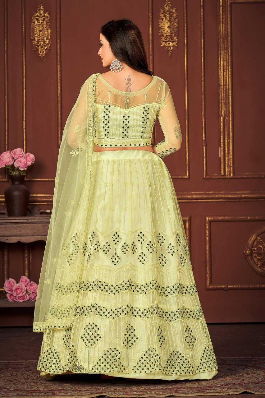 Ynf Net KESH643 1010306 Lehengas Wholesale Fancy Lehenga Embroidered Lehenga Lehenga For Mehndi Sequins Lehenga Manufacturer- Kapda Export