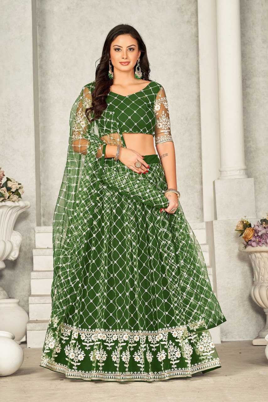 Ynf Net KESH643 1010310 Lehengas Wholesale Embroidered Lehenga Chaniya Choli Lehenga For Mehndi Manufacturer- Kapda Export