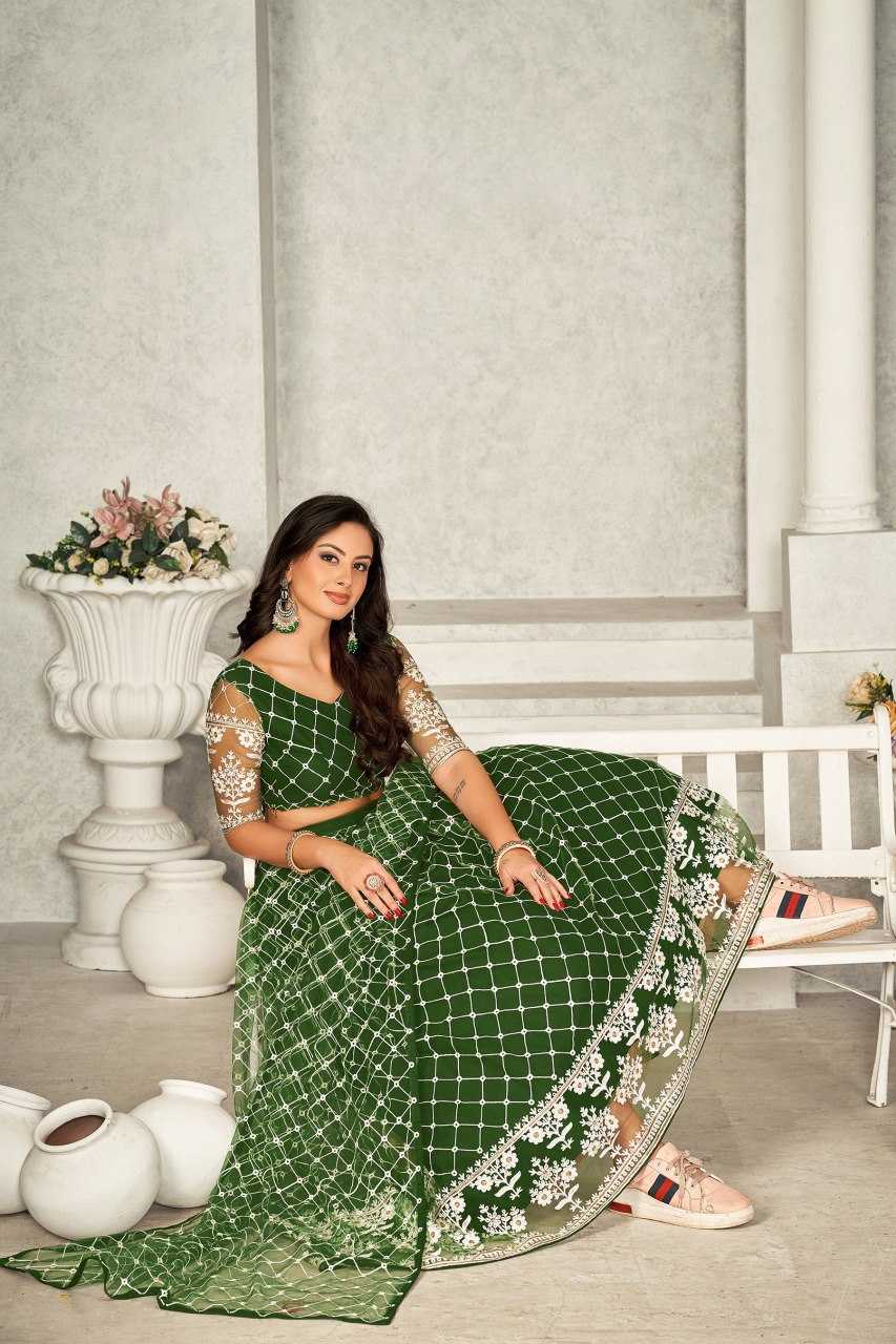 Ynf Net KESH643 1010310 Lehengas Wholesale Embroidered Lehenga Chaniya Choli Lehenga For Mehndi Manufacturer- Kapda Export