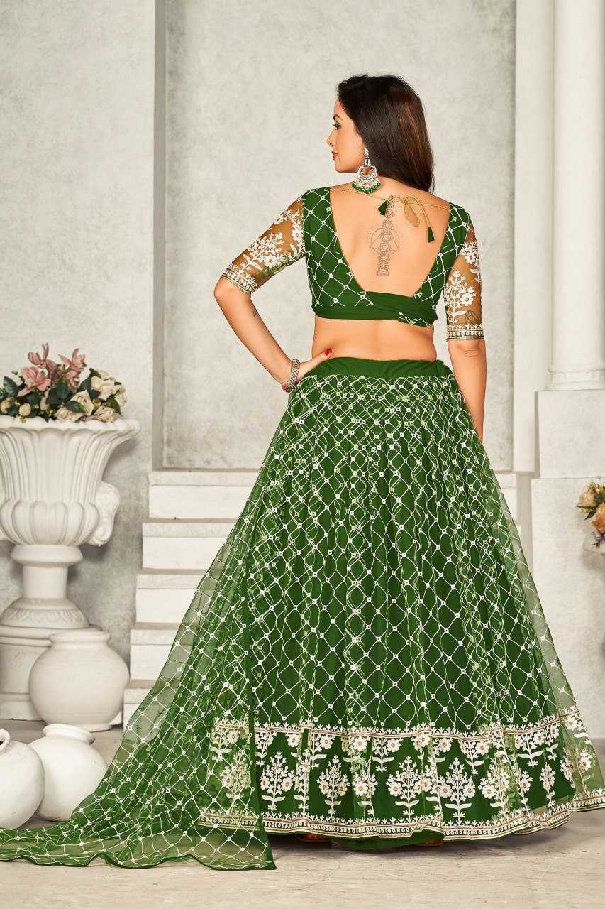 Ynf Net KESH643 1010310 Lehengas Wholesale Embroidered Lehenga Chaniya Choli Lehenga For Mehndi Manufacturer- Kapda Export