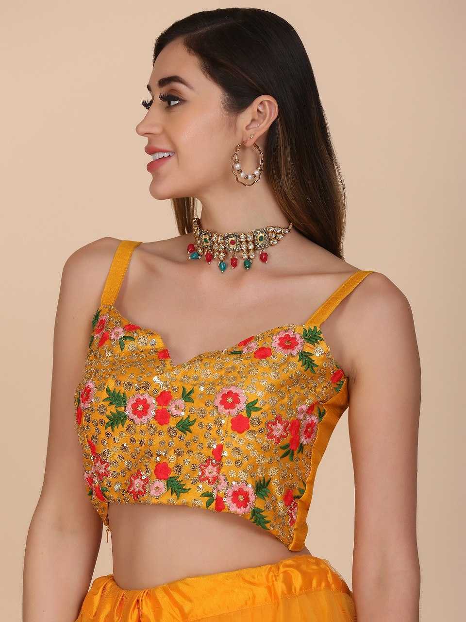 Ynf Net KESH643 10105 Lehengas Wedding Collections Wholesale Embroidered Lehenga Net Lehenga Choli Yellow Lehenga Manufacturer- Kapda Export