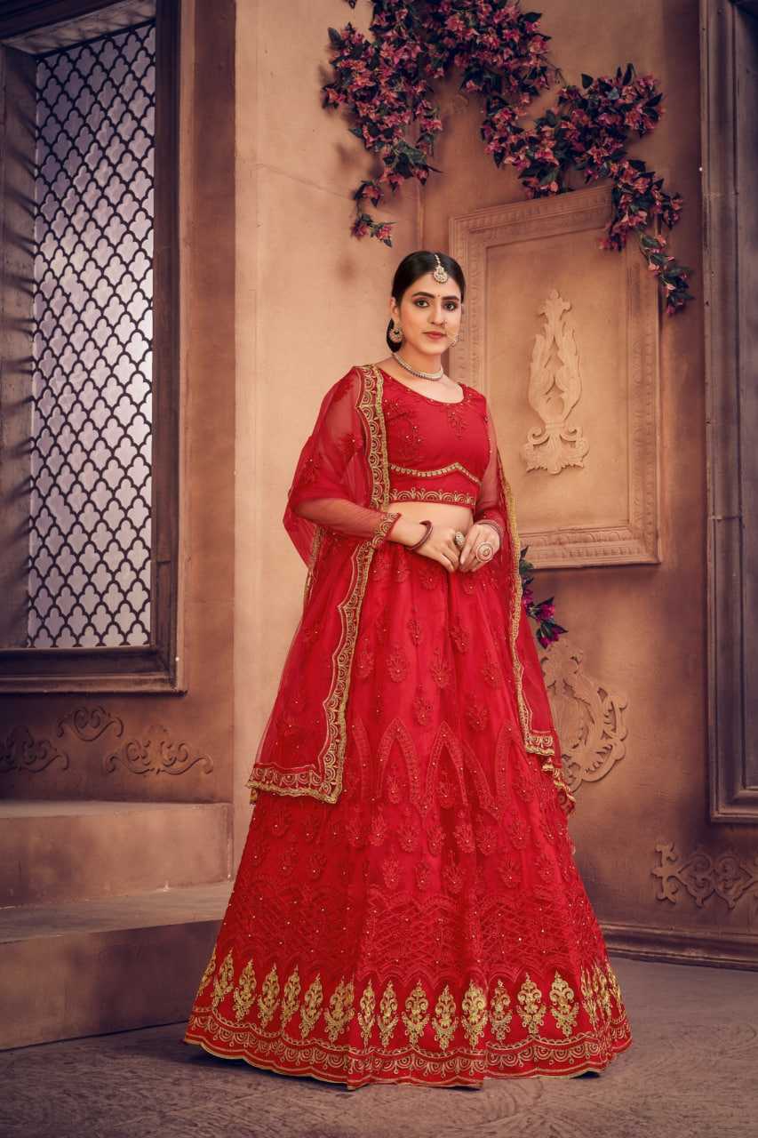 Ynf Net KESH643 1301 Lehengas Wedding Collections Wholesale Net Lehenga Choli Designer Lehenga Choli Red Lehenga Manufacturer- Kapda Export