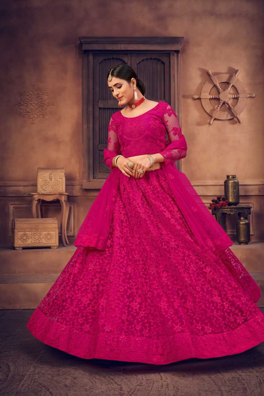Ynf Net KESH643 1302 Lehengas Wedding Collections Wholesale Embroidered Lehenga Net Lehenga Choli Pink Lehenga Manufacturer- Kapda Export