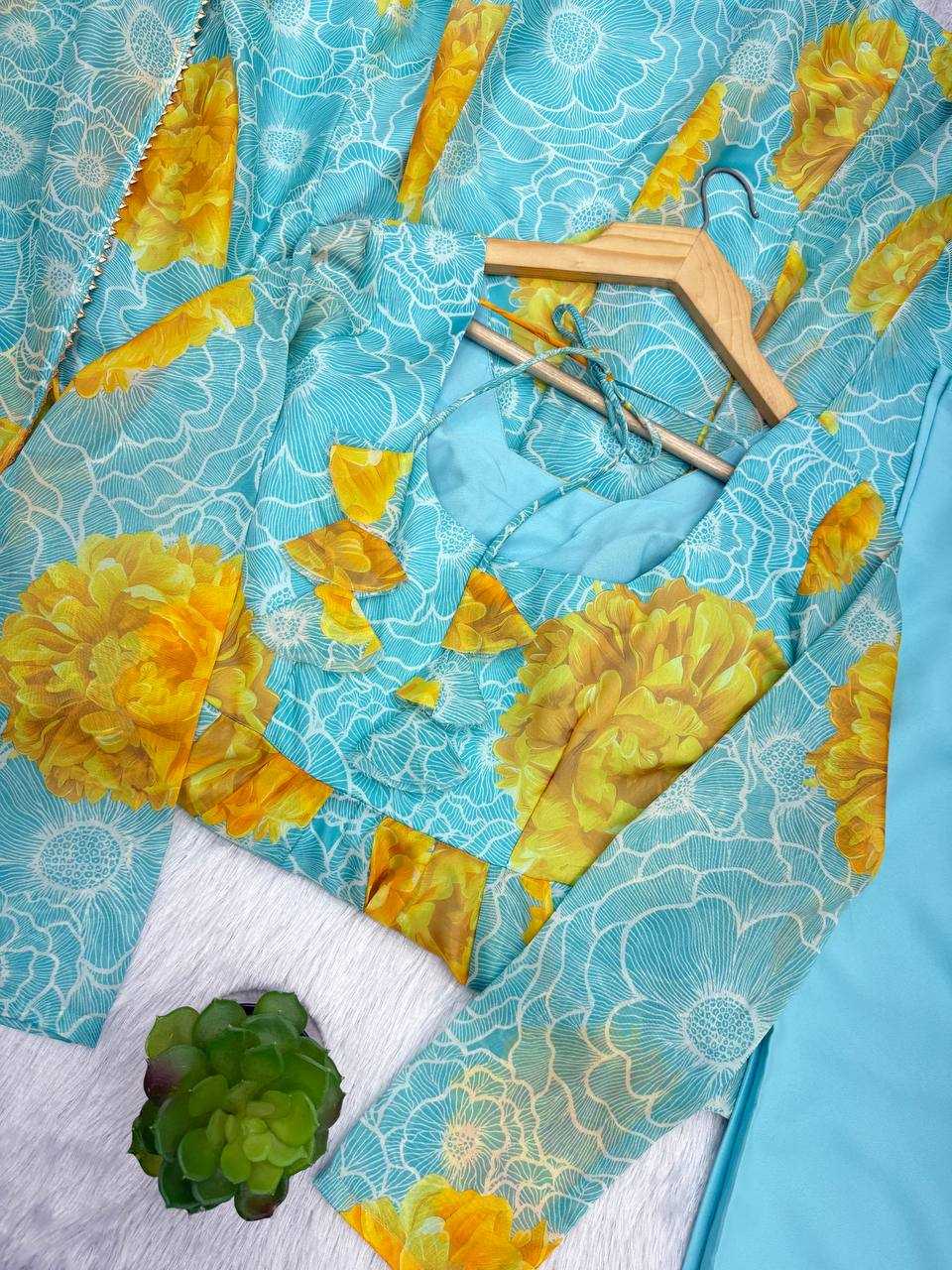 Ynf Organza Gowns Wholesale Party Wear Gowns Designer Gowns Lightweight Gowns Manufacturer- Kapda Export