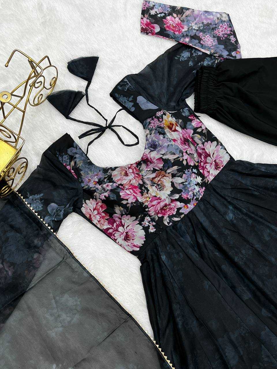 Ynf Organza KESH504 261 Gowns Wholesale Anarkali Gown Designer Gowns Lightweight Gowns Manufacturer- Kapda Export