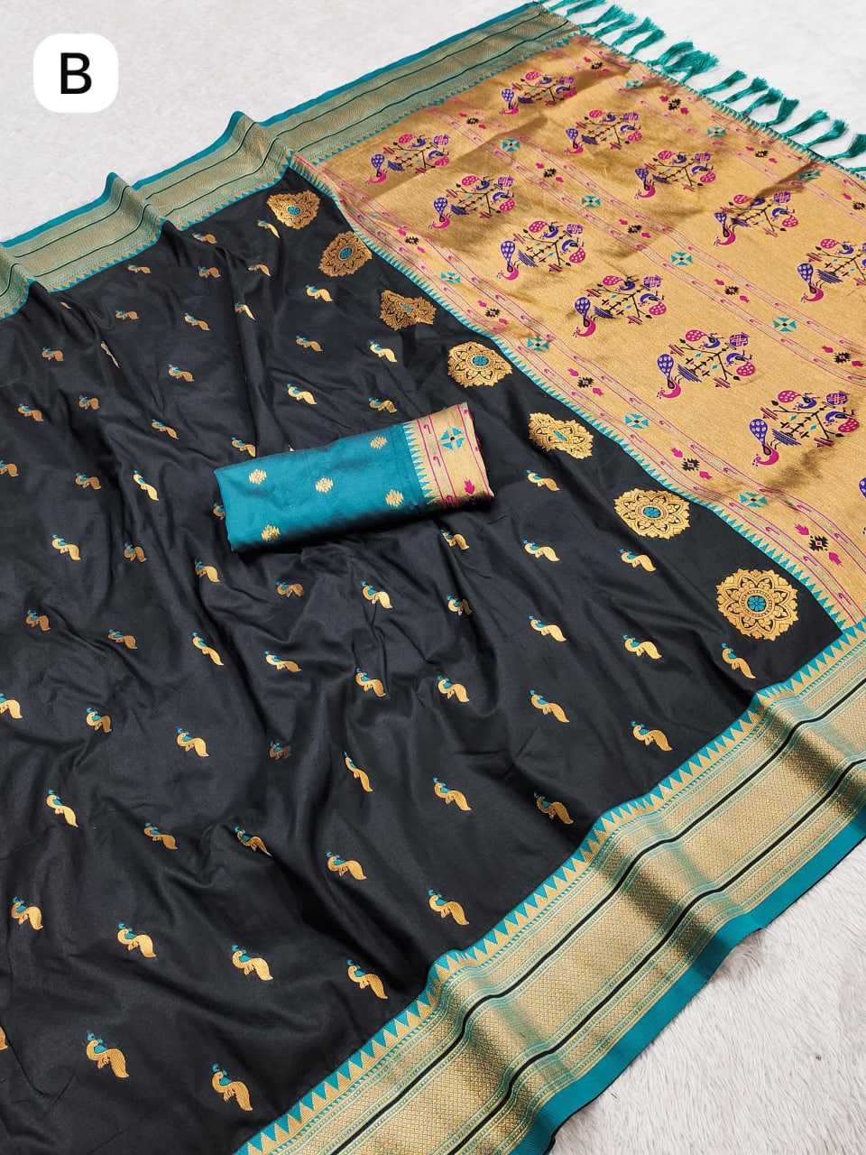 Ynf Paithani Silk RIN150 IKRA Silk Sarees Festive Collections Wholesale Paithani Sarees Festival Silk Sarees Pongal Collections Manufacturer- Kapda Export