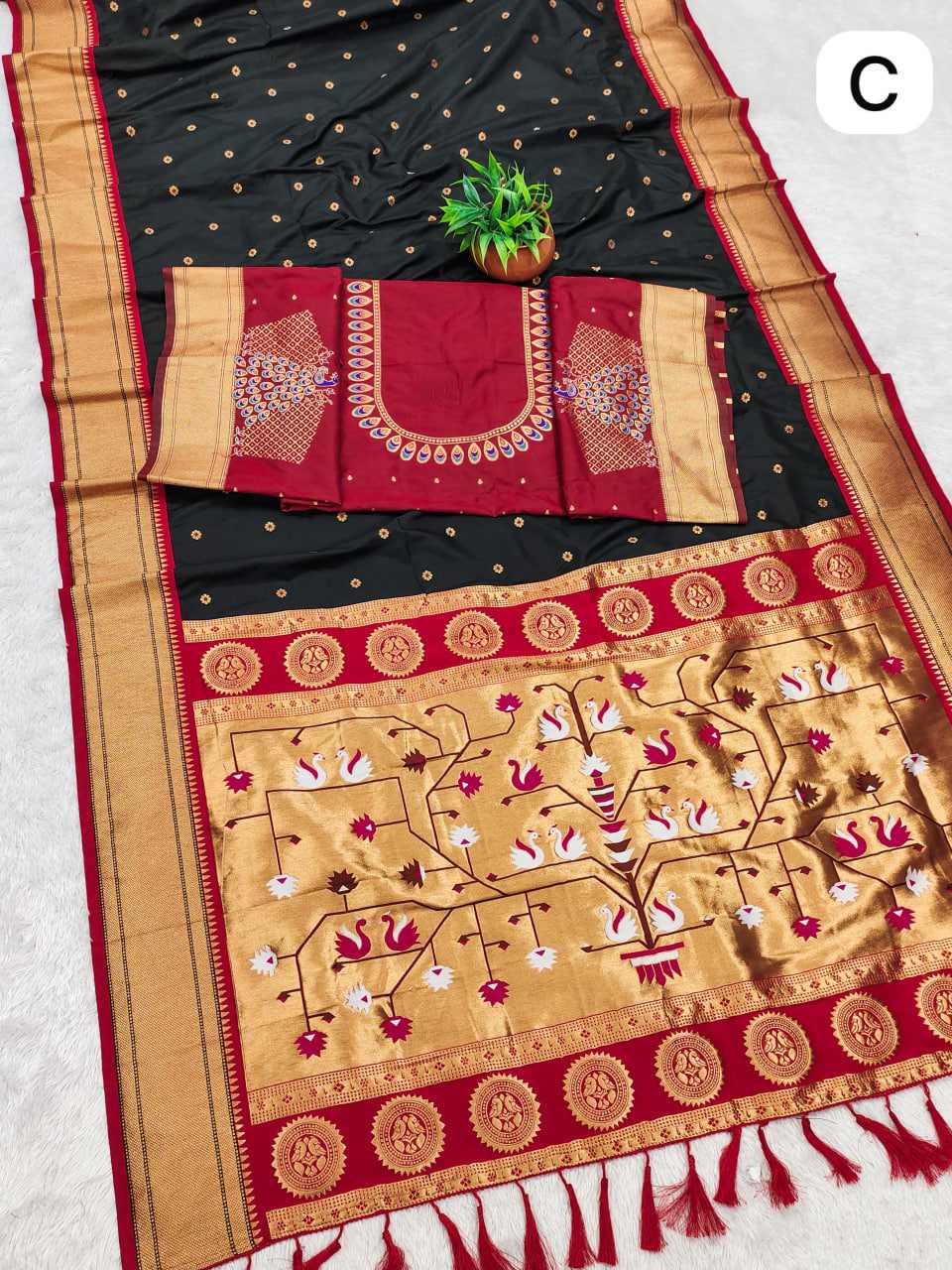 Ynf Paithani Silk RIN150 IKRA Silk Sarees Festive Collections Wholesale Paithani Sarees Festival Silk Sarees Pongal Collections Manufacturer- Kapda Export