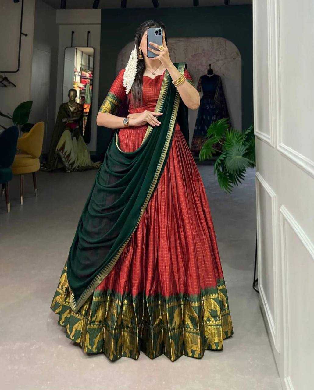 Ynf Poly Cotton KESH668 Kalyani Lehengas Wholesale Fancy Lehenga Traditional Lehenga Simple Lehenga Manufacturer- Kapda Export