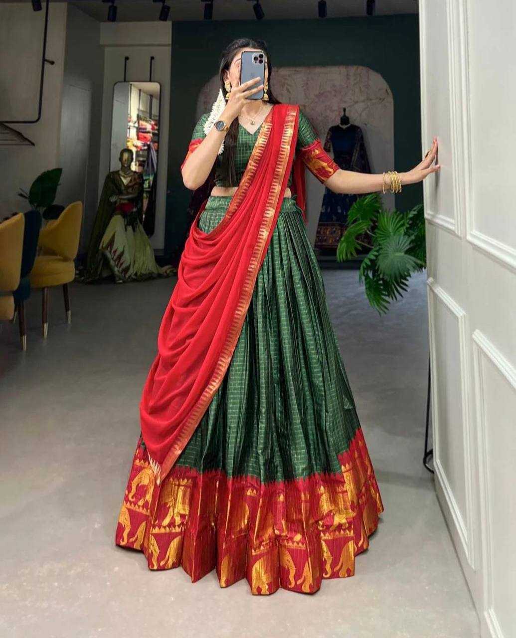 Ynf Poly Cotton KESH668 Kalyani Lehengas Wholesale Fancy Lehenga Traditional Lehenga Simple Lehenga Manufacturer- Kapda Export