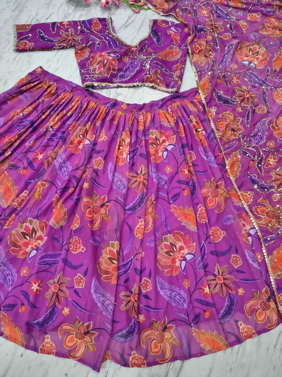 Ynf Premium Georgette KESH508 1099 Lehengas Wholesale Designer Lehenga Wedding Lehenga Floral Lehenga Manufacturer- Kapda Export