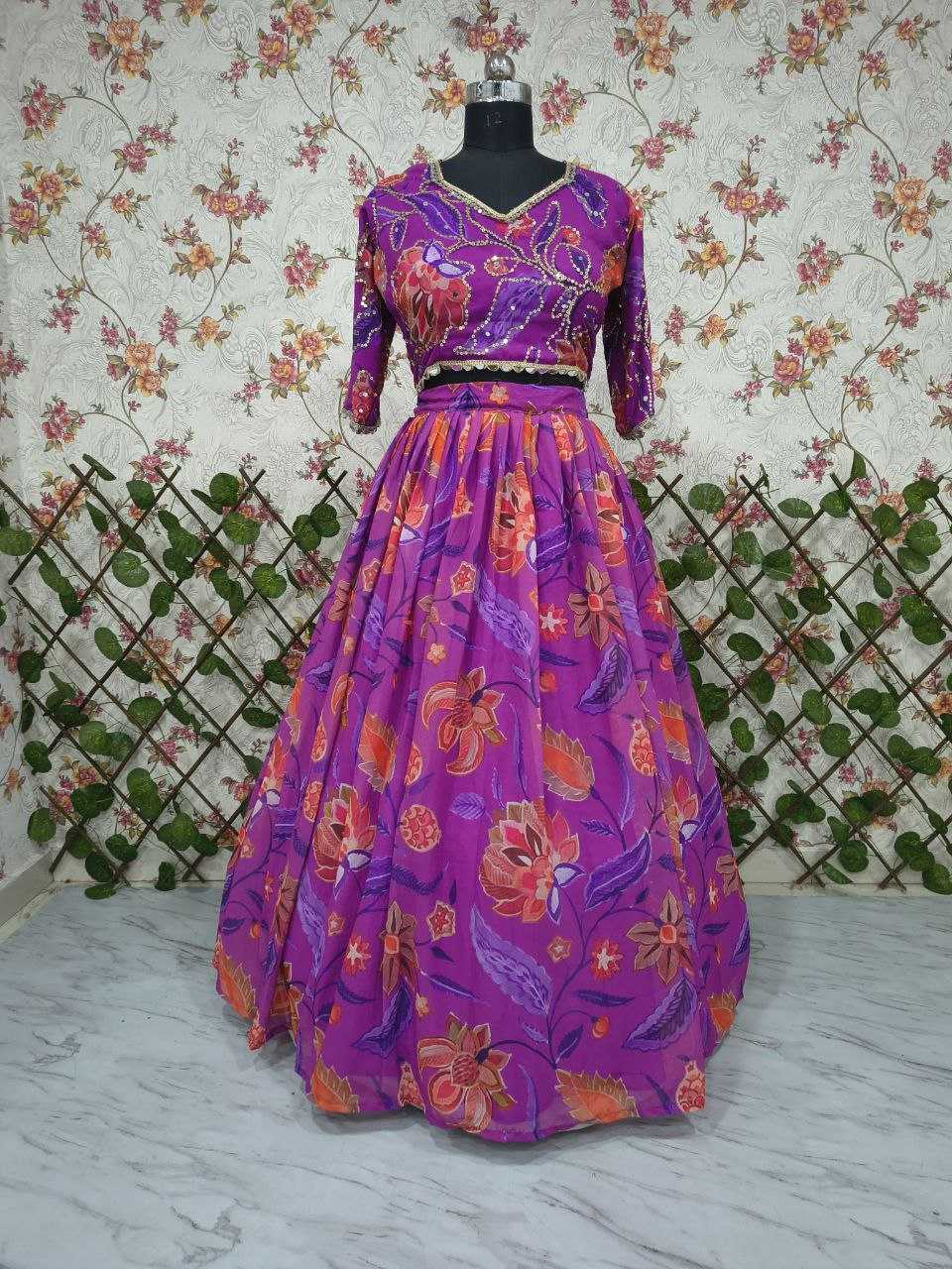 Ynf Premium Georgette KESH508 1099 Lehengas Wholesale Designer Lehenga Wedding Lehenga Floral Lehenga Manufacturer- Kapda Export