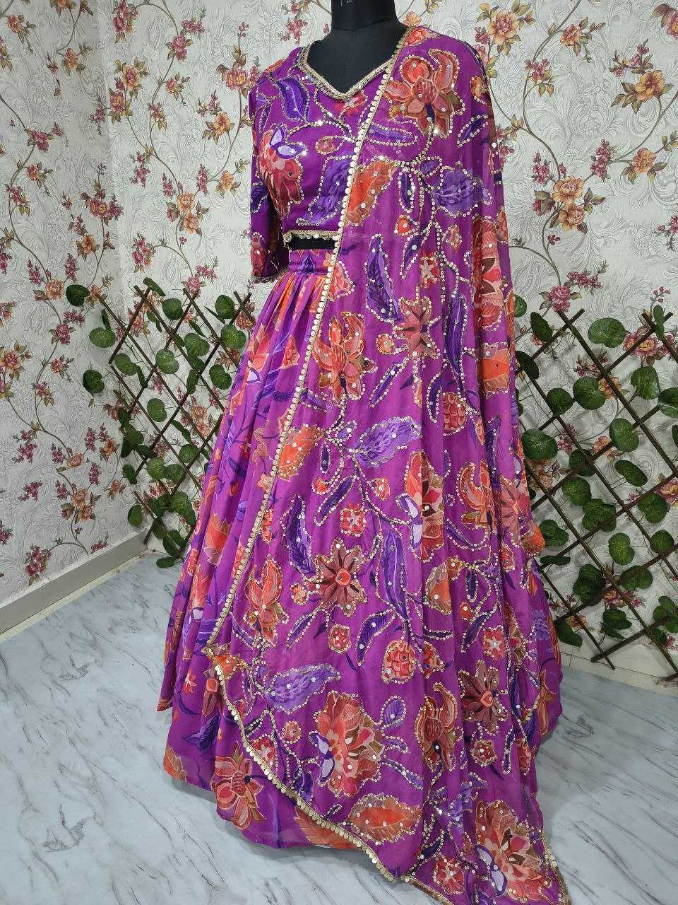 Ynf Premium Georgette KESH508 1099 Lehengas Wholesale Designer Lehenga Wedding Lehenga Floral Lehenga Manufacturer- Kapda Export