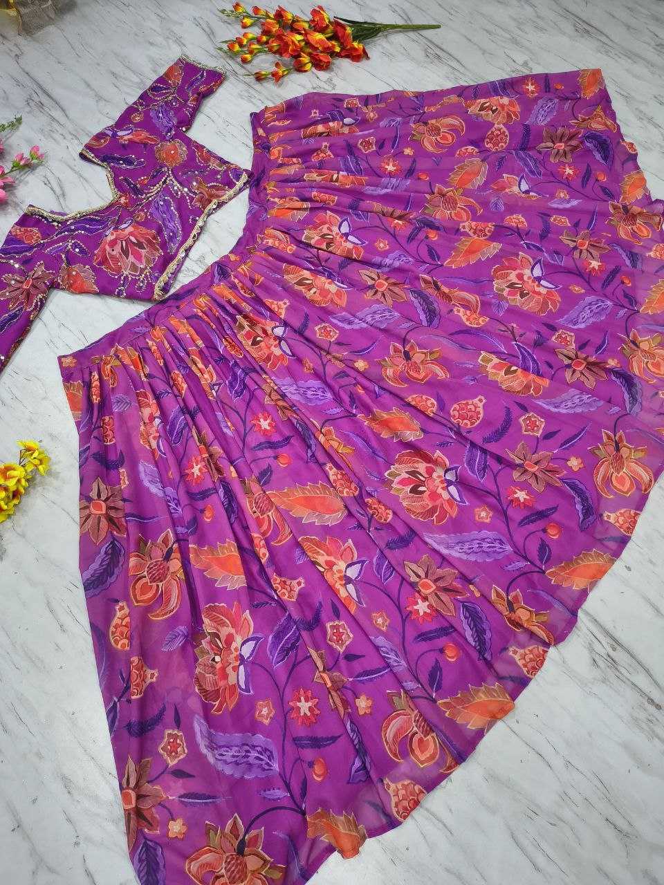 Ynf Premium Georgette KESH508 1099 Lehengas Wholesale Designer Lehenga Wedding Lehenga Floral Lehenga Manufacturer- Kapda Export