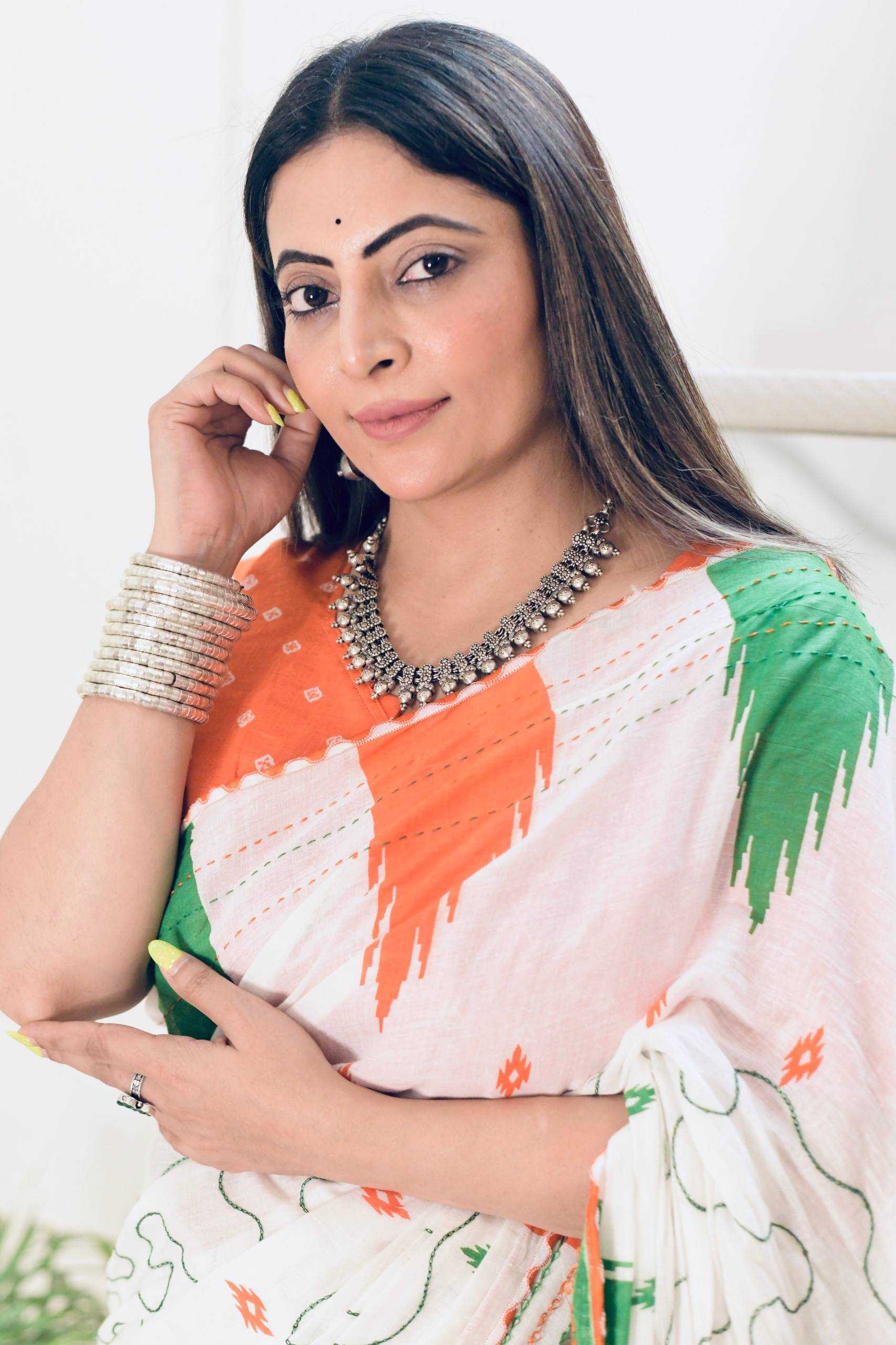 Ynf Pure Cotton KESH621 Tiranga Vol-1 Sarees Festive Collections Wholesale Printed Cotton Saree Republic Day Collections Independence Day Collections Manufacturer- Kapda Export