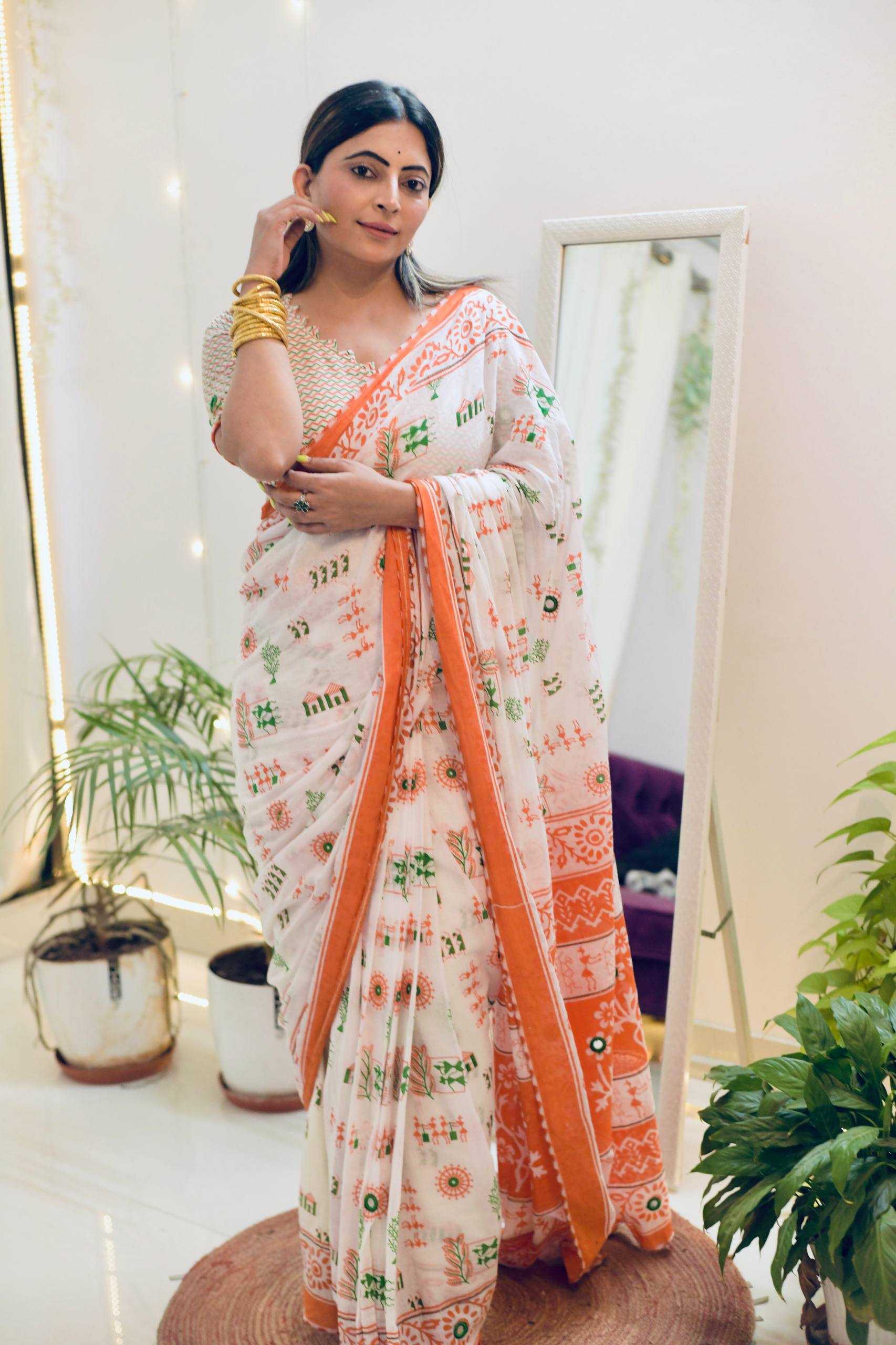 Ynf Pure Cotton KESH621 Tiranga Vol-2 Sarees Festive Collections Wholesale Printed Cotton Saree Republic Day Collections Independence Day Collections Manufacturer- Kapda Export