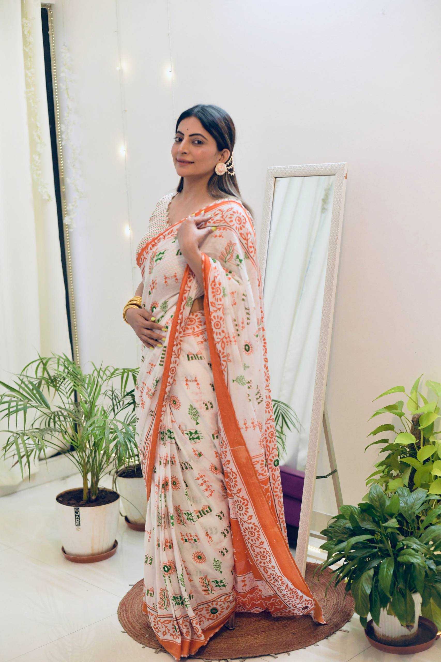 Ynf Pure Cotton KESH621 Tiranga Vol-2 Sarees Festive Collections Wholesale Printed Cotton Saree Republic Day Collections Independence Day Collections Manufacturer- Kapda Export