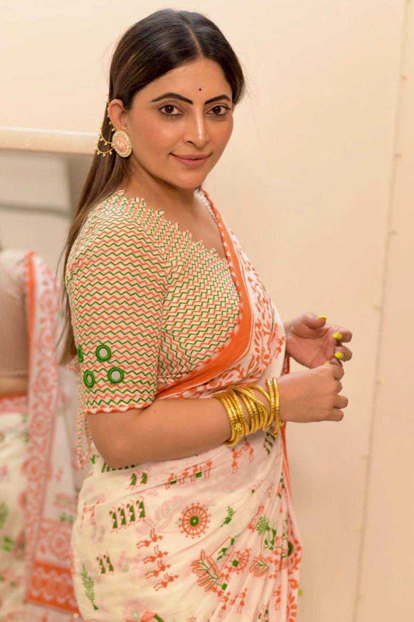 Ynf Pure Cotton KESH621 Tiranga Vol-2 Sarees Festive Collections Wholesale Printed Cotton Saree Republic Day Collections Independence Day Collections Manufacturer- Kapda Export