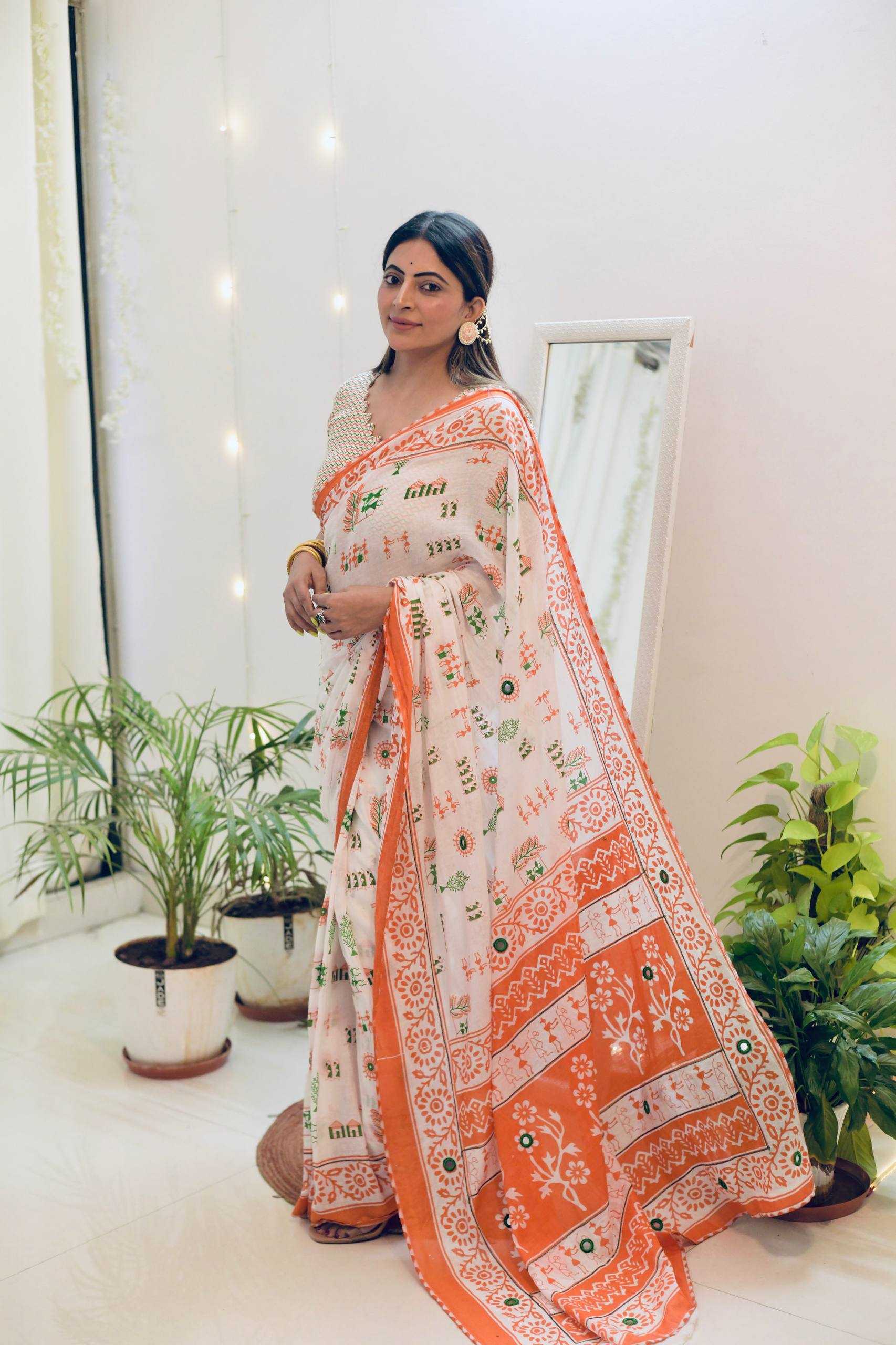 Ynf Pure Cotton KESH621 Tiranga Vol-2 Sarees Festive Collections Wholesale Printed Cotton Saree Republic Day Collections Independence Day Collections Manufacturer- Kapda Export