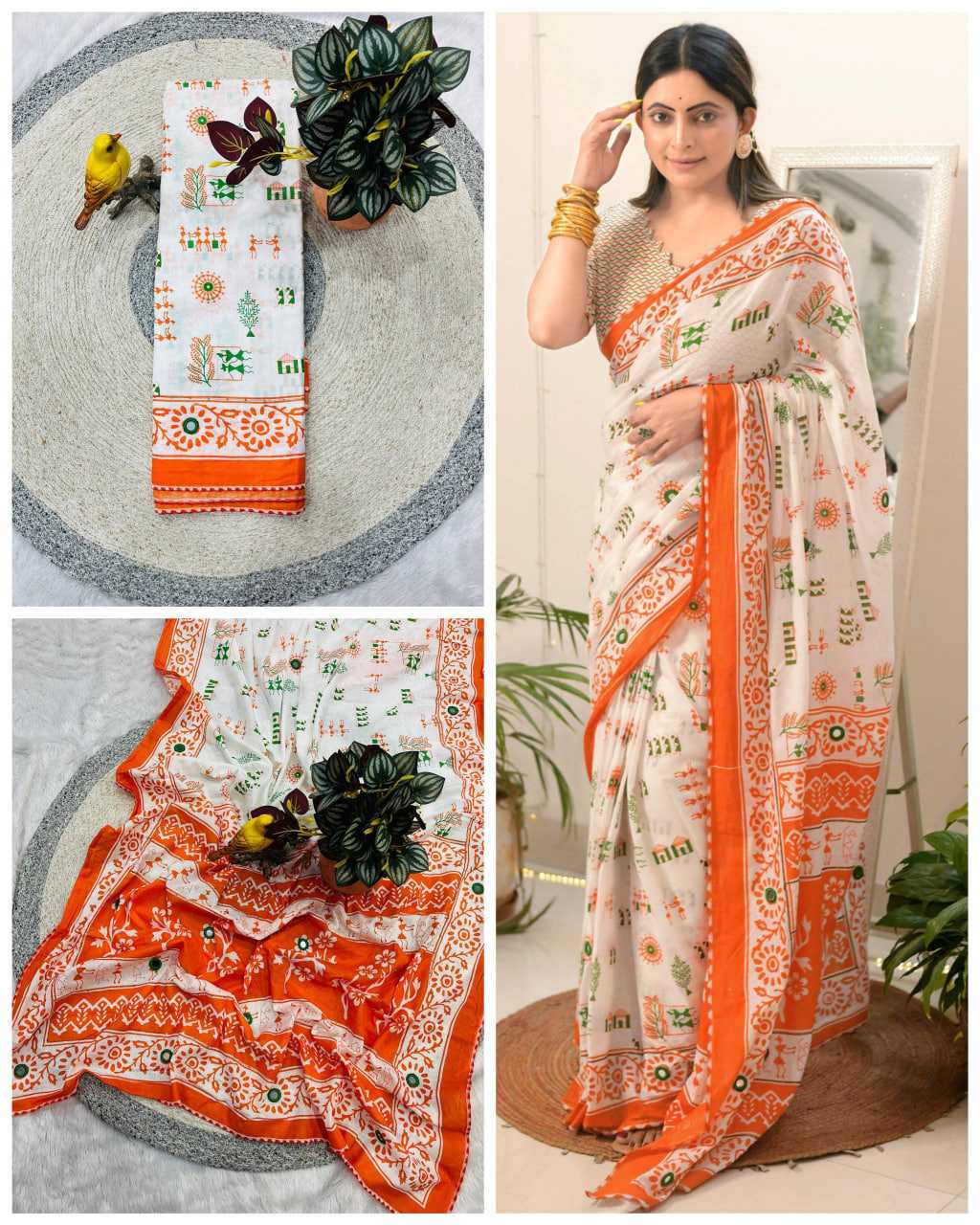 Ynf Pure Cotton KESH621 Tiranga Vol-2 Sarees Festive Collections Wholesale Printed Cotton Saree Republic Day Collections Independence Day Collections Manufacturer- Kapda Export