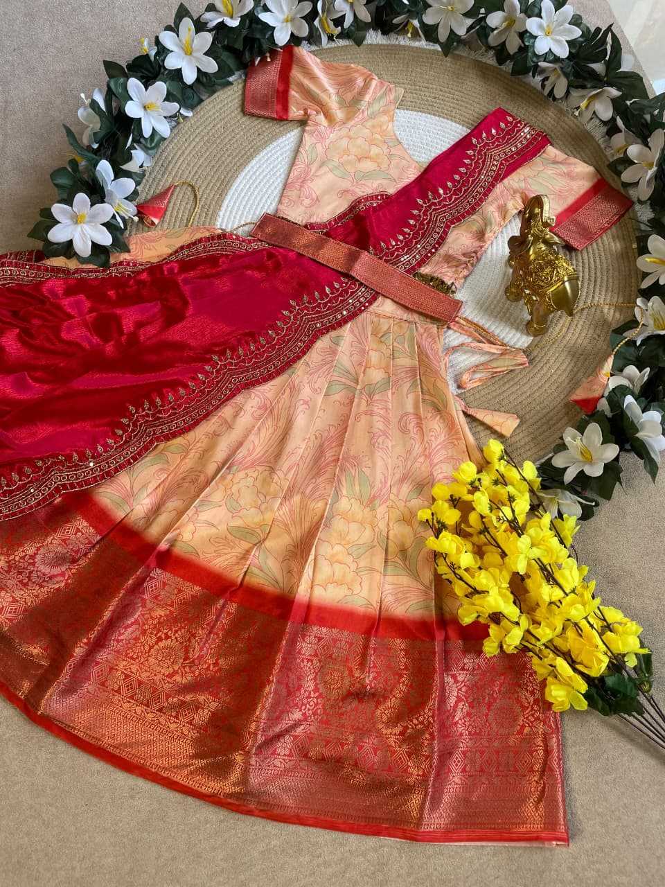 Ynf Pure Silk KESH505 Makar-Sankranti Kids Wear Festive Collections Wholesale Kids Lehenga Choli Kids Silk Dress Pongal Collections Manufacturer- Kapda Export