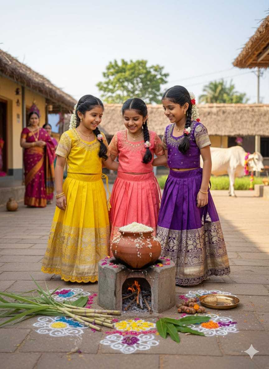 Ynf Pure Silk KESH505 SANIYA Kids Wear Festive Collections Wholesale Kids Lehenga Choli Kids Festive Wear Pongal Collections Manufacturer- Kapda Export